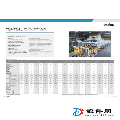 YS4/YS4L閉式四點（多連桿）壓力機